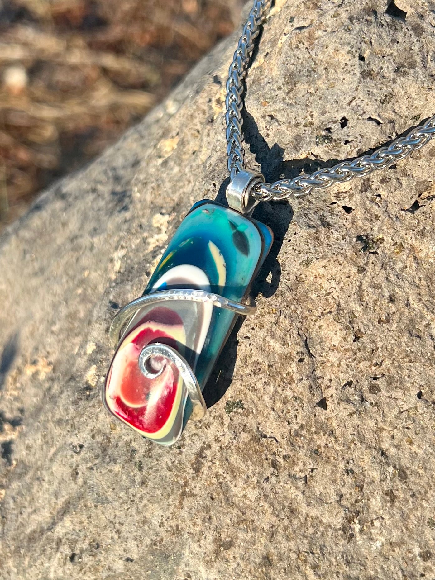 “The Shark” Surfite on Sterling Silver