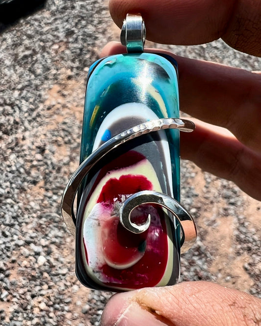 “The Shark” Surfite on Sterling Silver